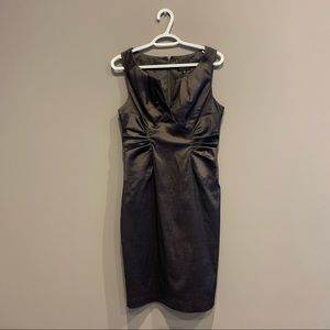 Adrianna Papell Size 10 Black Cinched Dress